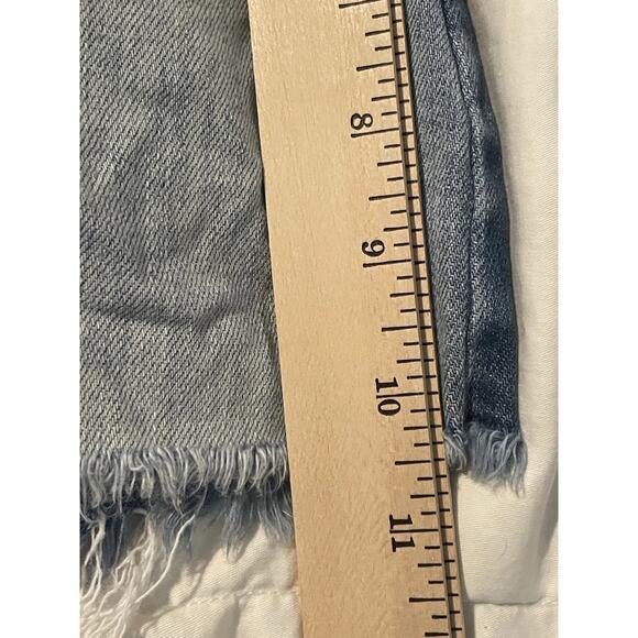Y2K Aerie Denim Shorts Womens M Patchwork Drawstring Frayed Hem Mallcore - Picture 7 of 10